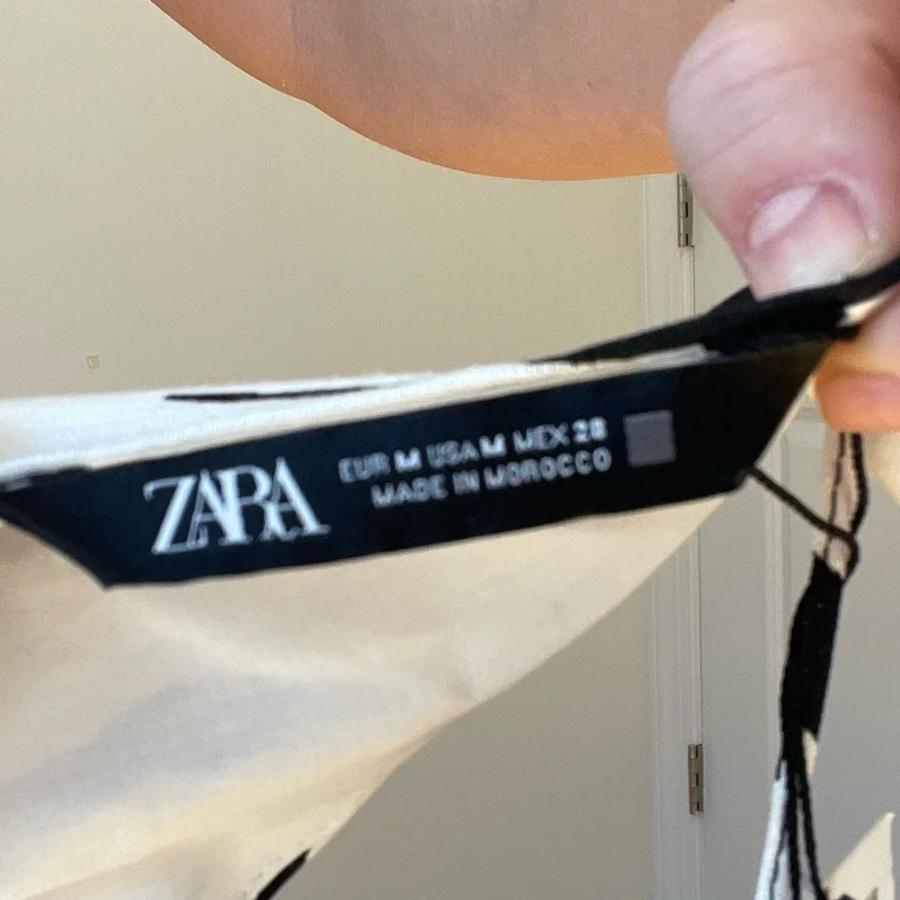 ZARA Printed Cut-Out Zebra Mini Dress - Picture 6 of 8